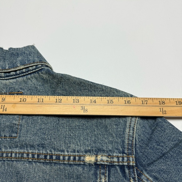 abercrombie boys' distressed Heavyweight Denim Jacket Size: XL - Picture 9 of 13